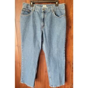 L.L. Bean Women 18 Petite Heavy Denim Jeans High Rise Medium Wash Comfy Chic✨